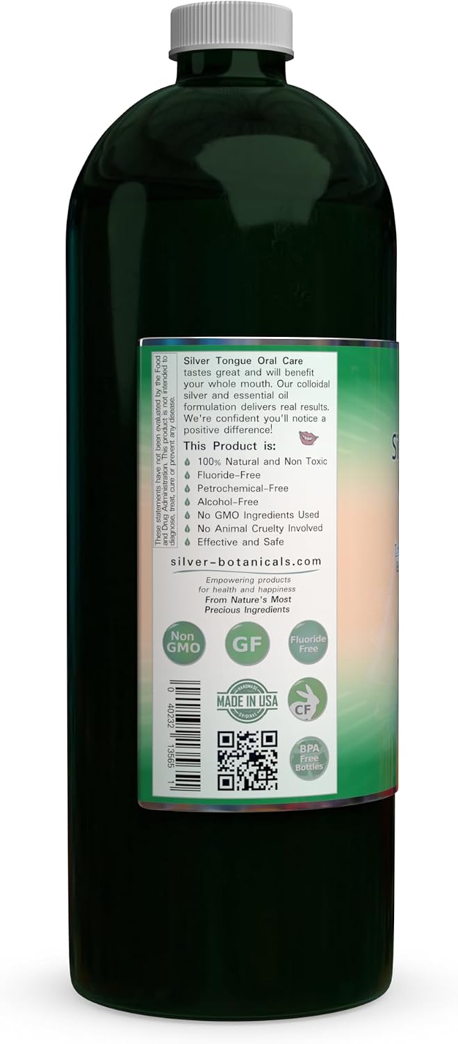 Silver Tongue Oral Care - All Natural Colloidal Silver Mouthwash, 16 oz.