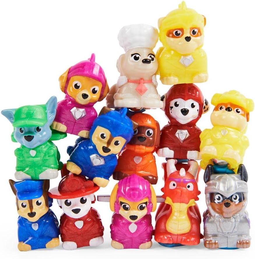 Paw Patrol Spin Master 6062143 Rescue Knights Collectible Blind Box Mini Figure with Castle Tower Container, 2-inch Height