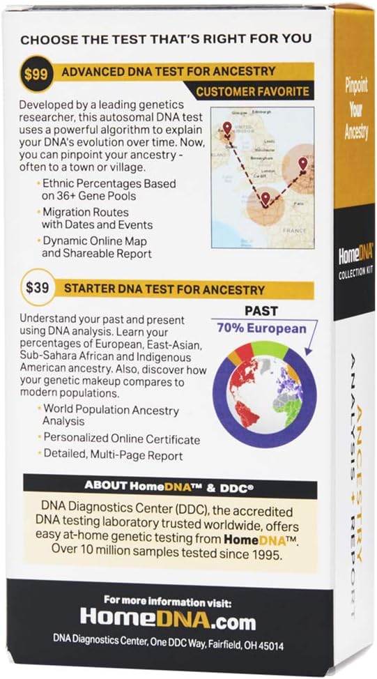 Ancestry Analysis + Report | Choose The Test That's Right for You | at-Home DNA Test Kit | Lab Fees NOT Included | Kit ONLY