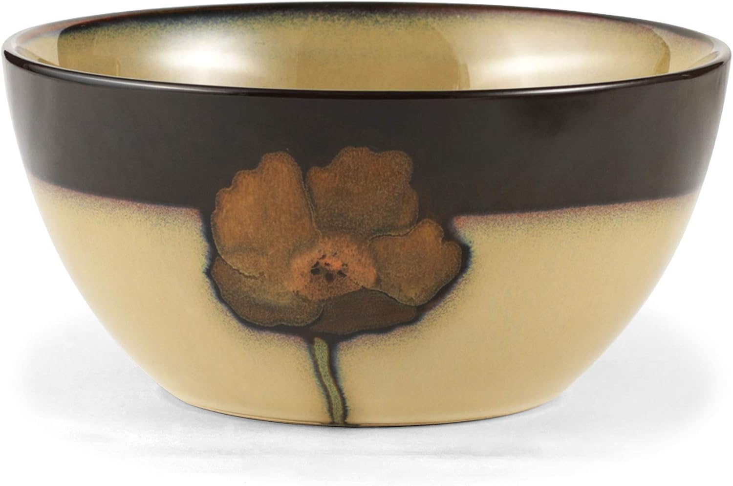 Pfaltzgraff Painted Poppies 16-Piece Stoneware Dinnerware Set, Service for 4, Dinner Plates, Salad Plates, Bowls and Mugs
