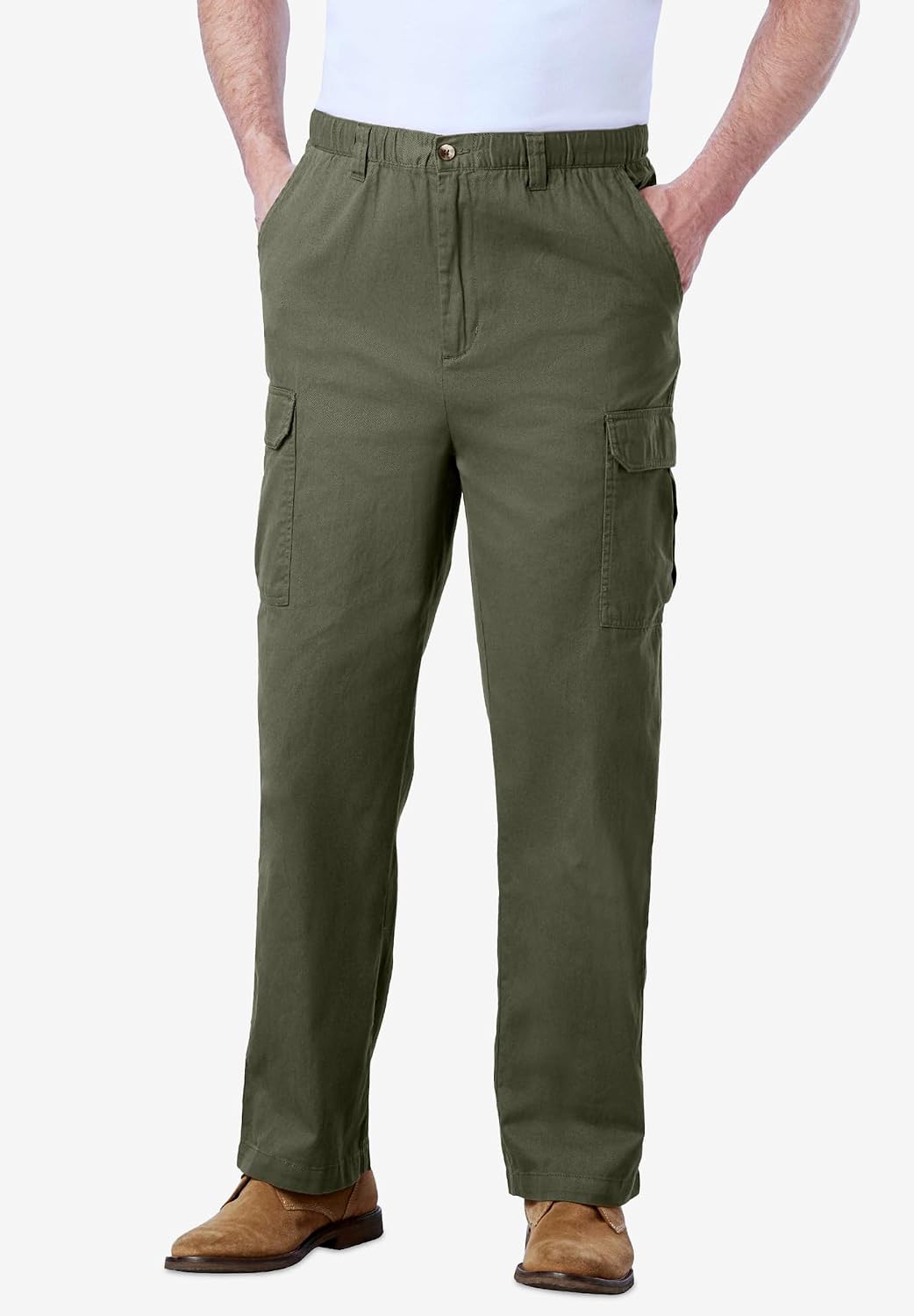 KingSize Knockarounds Full-Elastic Waist Cargo Pants