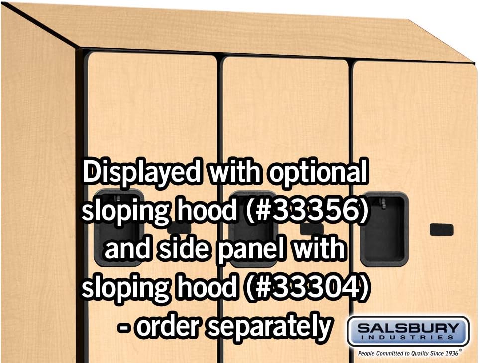 Salsbury Industries 2-Tier S-Style Designer Wood Locker with Three Wide Storage Units, 6-Feet High by 18-Inch Deep, Mahogany