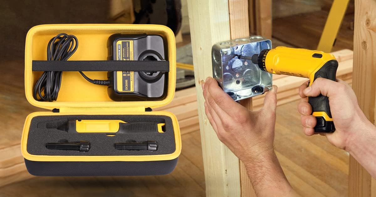 khanka Hard Carrying Case Replacement for DEWALT DCF682N1 / DCF680N2 8V MAX Cordless Screwdriver Kit, Gyroscopic, Case Only