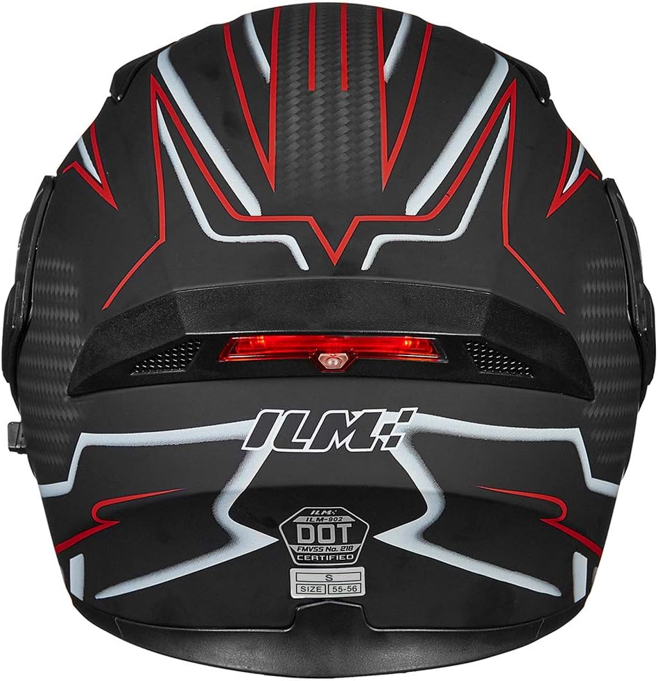 ILM Motorcycle Dual Visor Flip up Modular Full Face Helmet DOT Model 902/902L