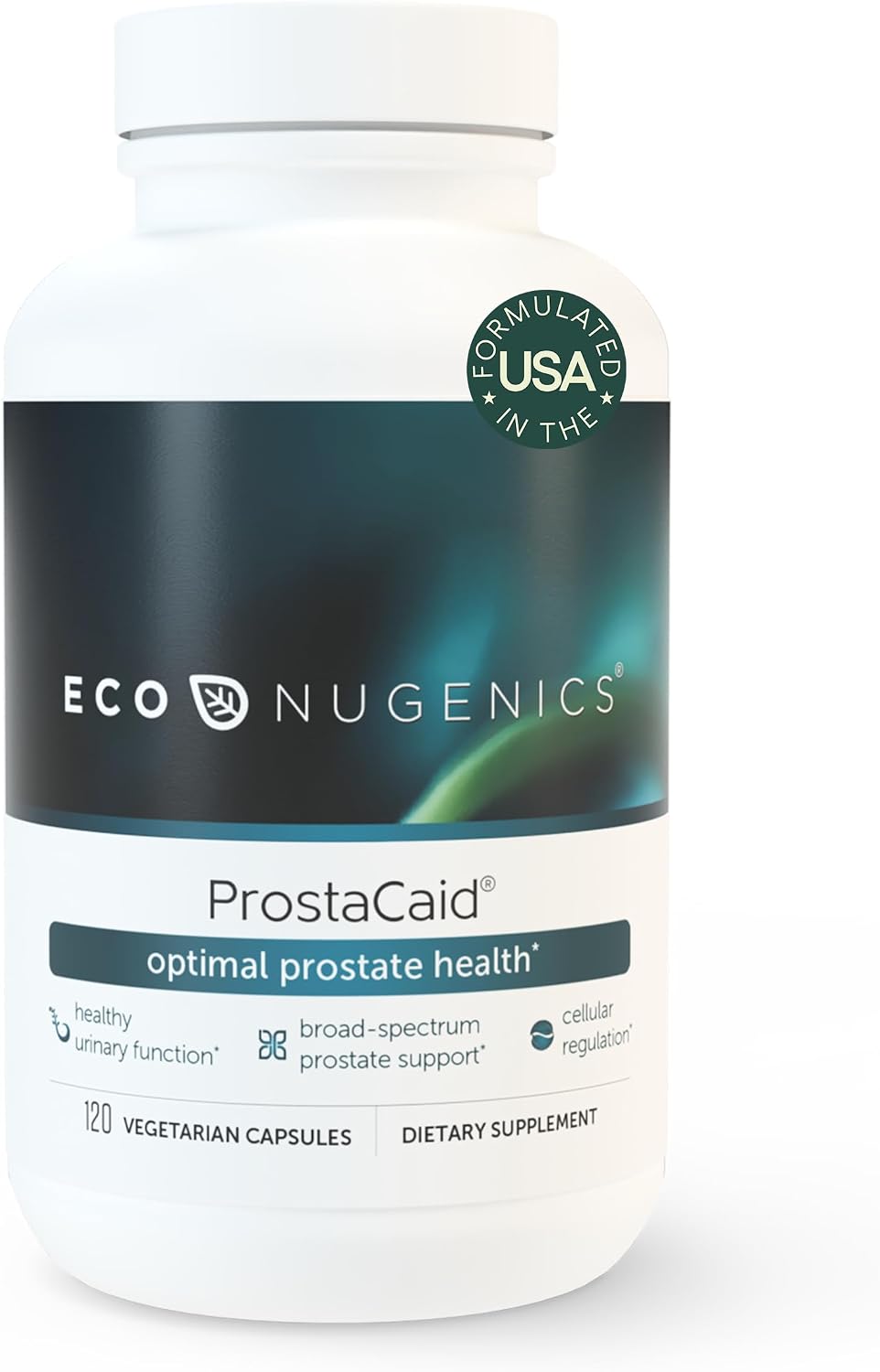 EcoNugenics ProstaCaid – Prostate Health Supplement for Men with Saw Palmetto Extract, Berberine, Turmeric BCM-95 Circumin, Quercetin, DIM