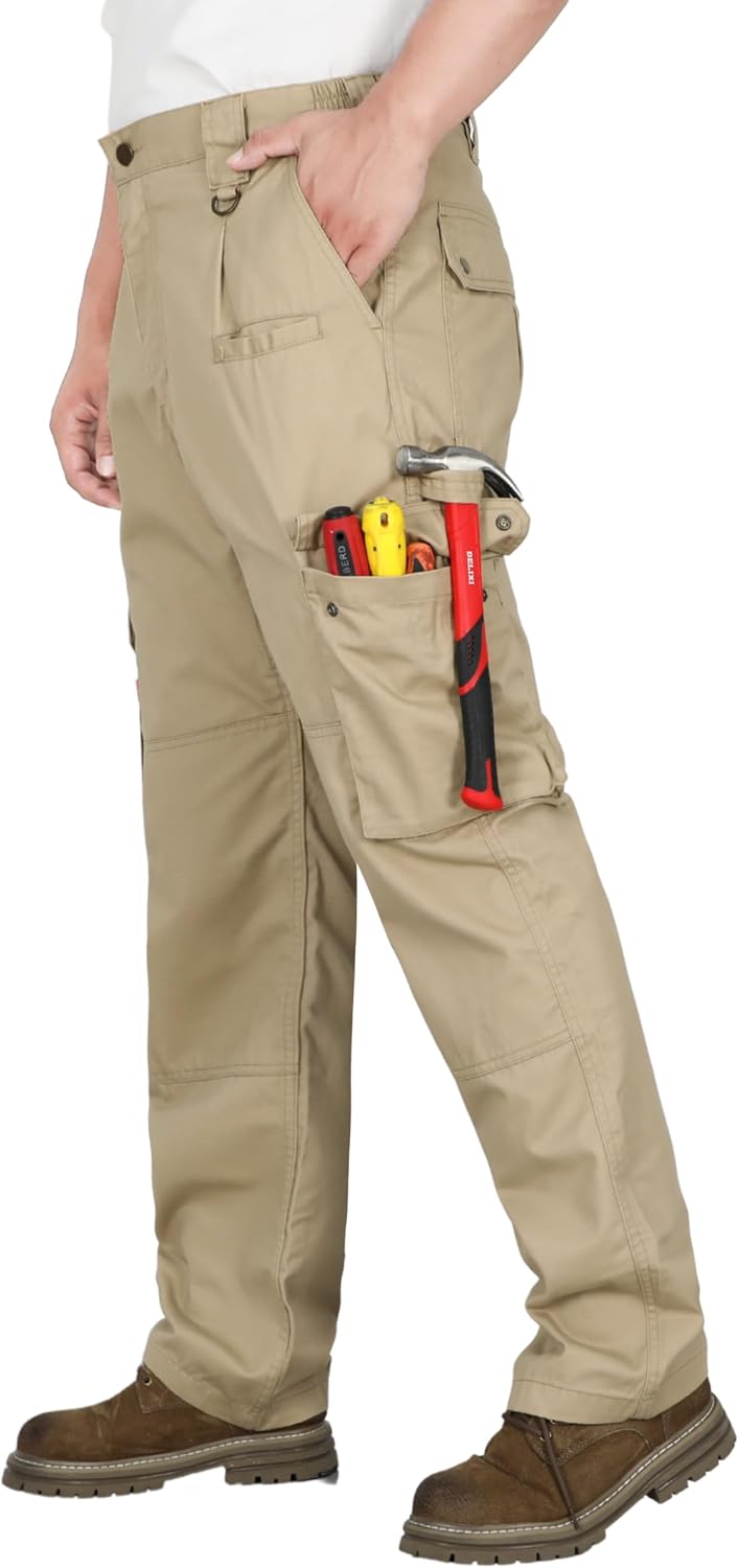 TICOMELA FR Pants for Men 7.5oz Lightweight (9 Pockets) Multi-Pocket 100% C