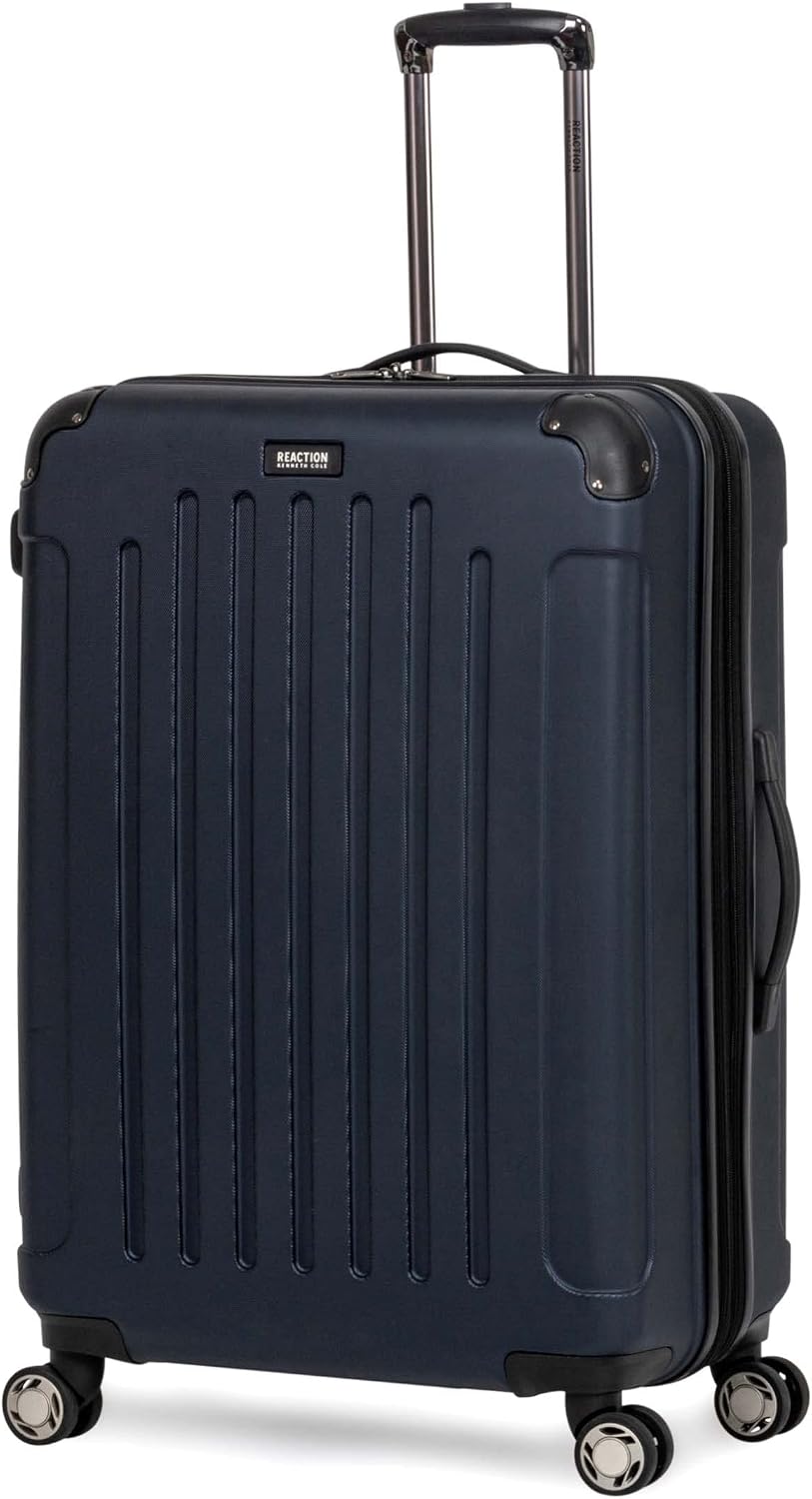 Kenneth Cole REACTION Renegade Luggage Expandable 8-Wheel Spinner Lightweight Hardside Suitcase, Champagne, 20-Inch Carry On