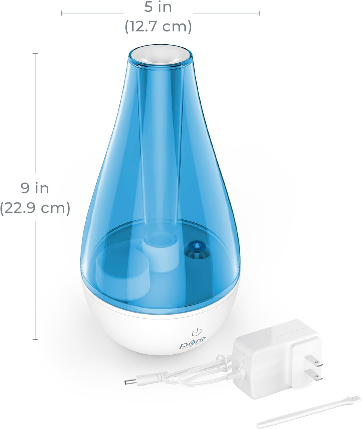 Pure Enrichment MistAire Ultrasonic Cool Mist Humidifier - Quiet Air Humidifier for Bedroom, Nursery, Office, & Indoor Plants - Lasts Up To 25 Hours