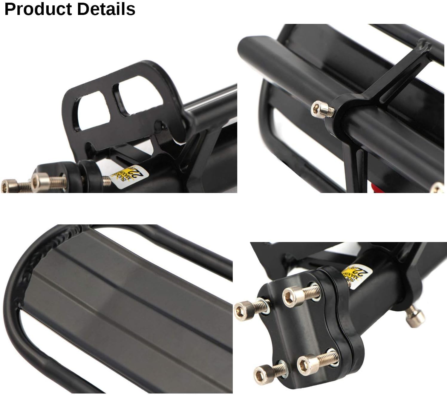 ThreeH Retractable Bike Luggage Cargo Rack Aluminum Alloy Easy to Install | Aluminum Alloy, Bicycle Pannier Bag Holder, Easy to Install
