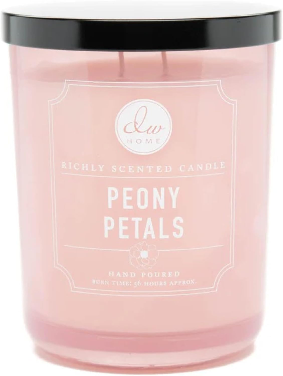 DW Home Peony Petals Scented Candle for Home, 9 oz, 8.8 oz Candle Jar, Up to 33H Burn Time, Luxury Scented Candle for Relaxation, Gifting, Home Décor