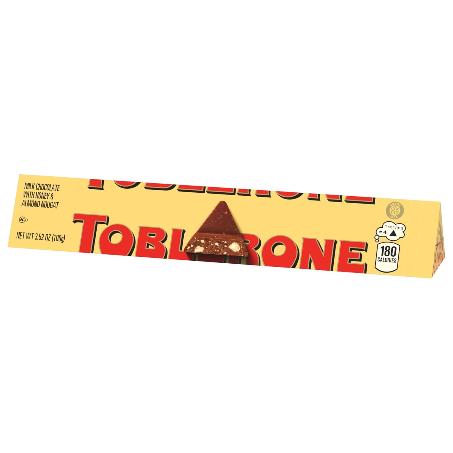TOBLERONE Milk Chocolate Bar with Honey and Almond Nougat, 20 Bars | Bulk Chocolate