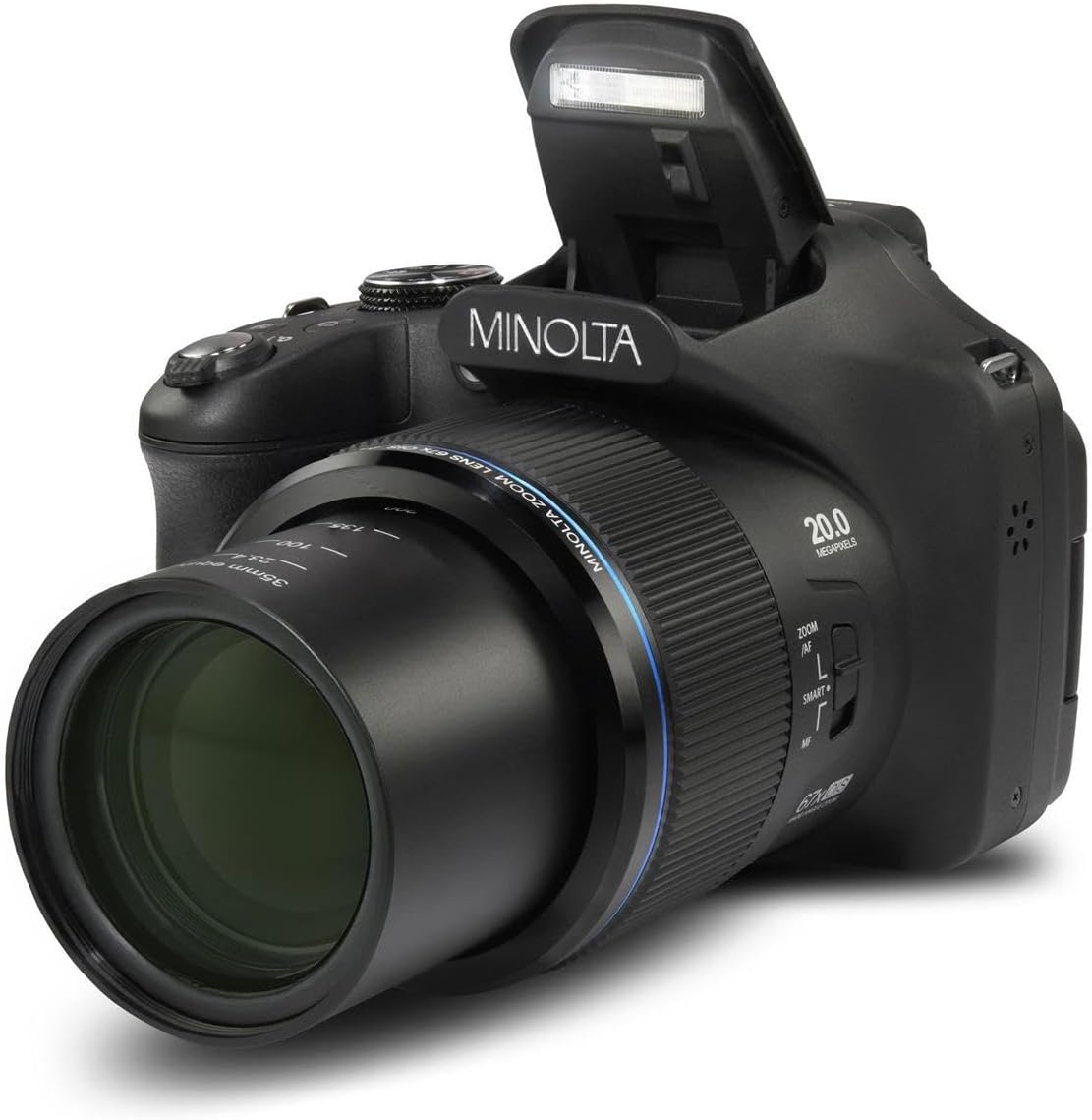 Minolta MN67Z Pro Shot 20MP Camera, 67X Zoom, 1080p HD Video (Red)