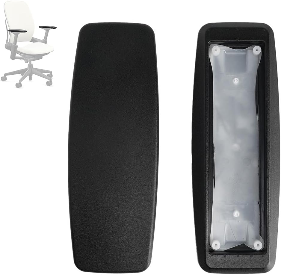 New Replacement Arm Pads Caps for Steelcase Leap V2, Amia Office Chair Black (2pc)