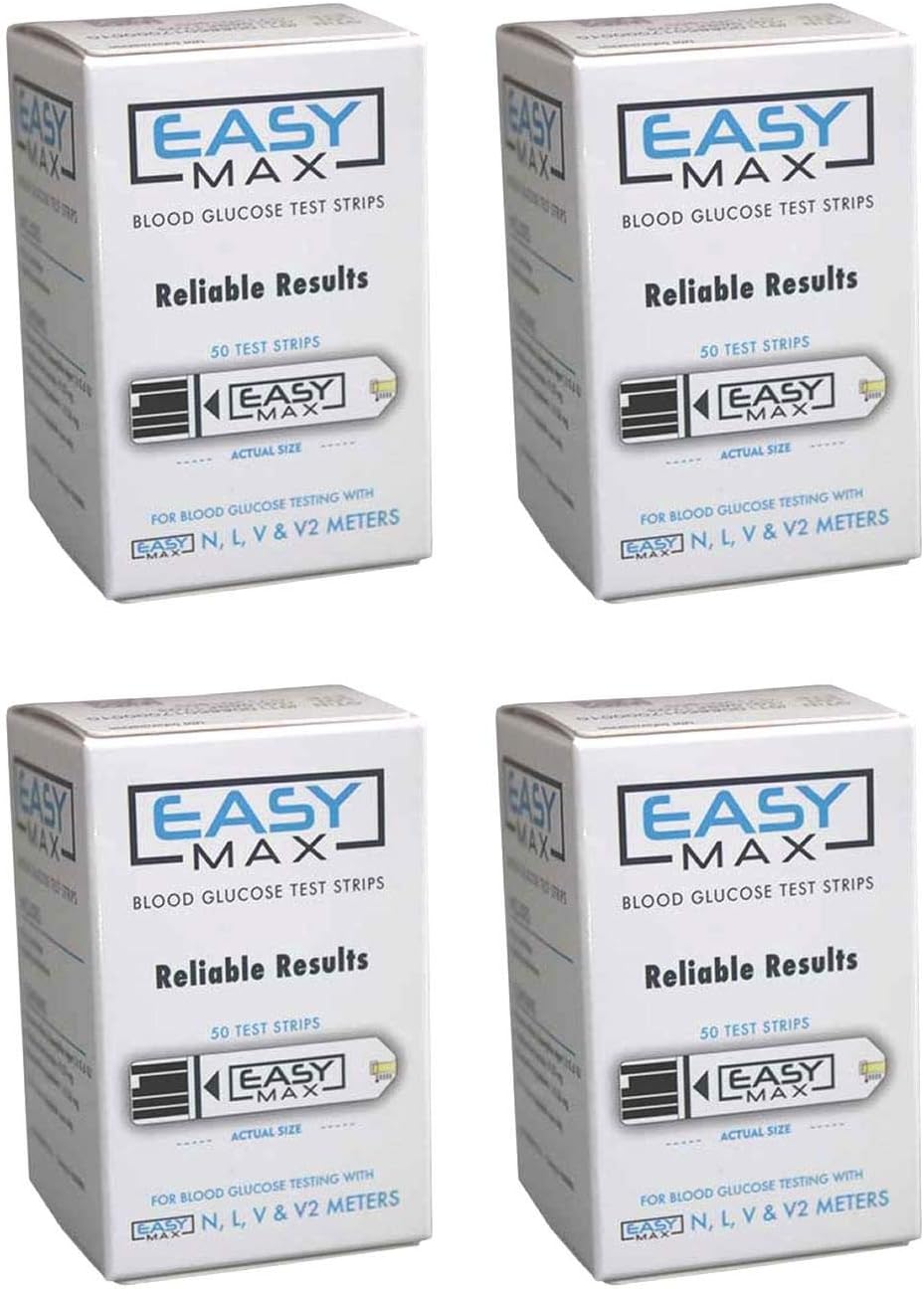 EasyMax Test Strips 200 count- 4 boxes of 50