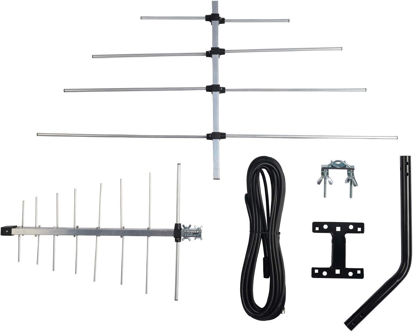 TV Outdoor Yagi Antenna with Long Range Reception Capacity - Digital TV Antenna Available for Attic or Roof Mount