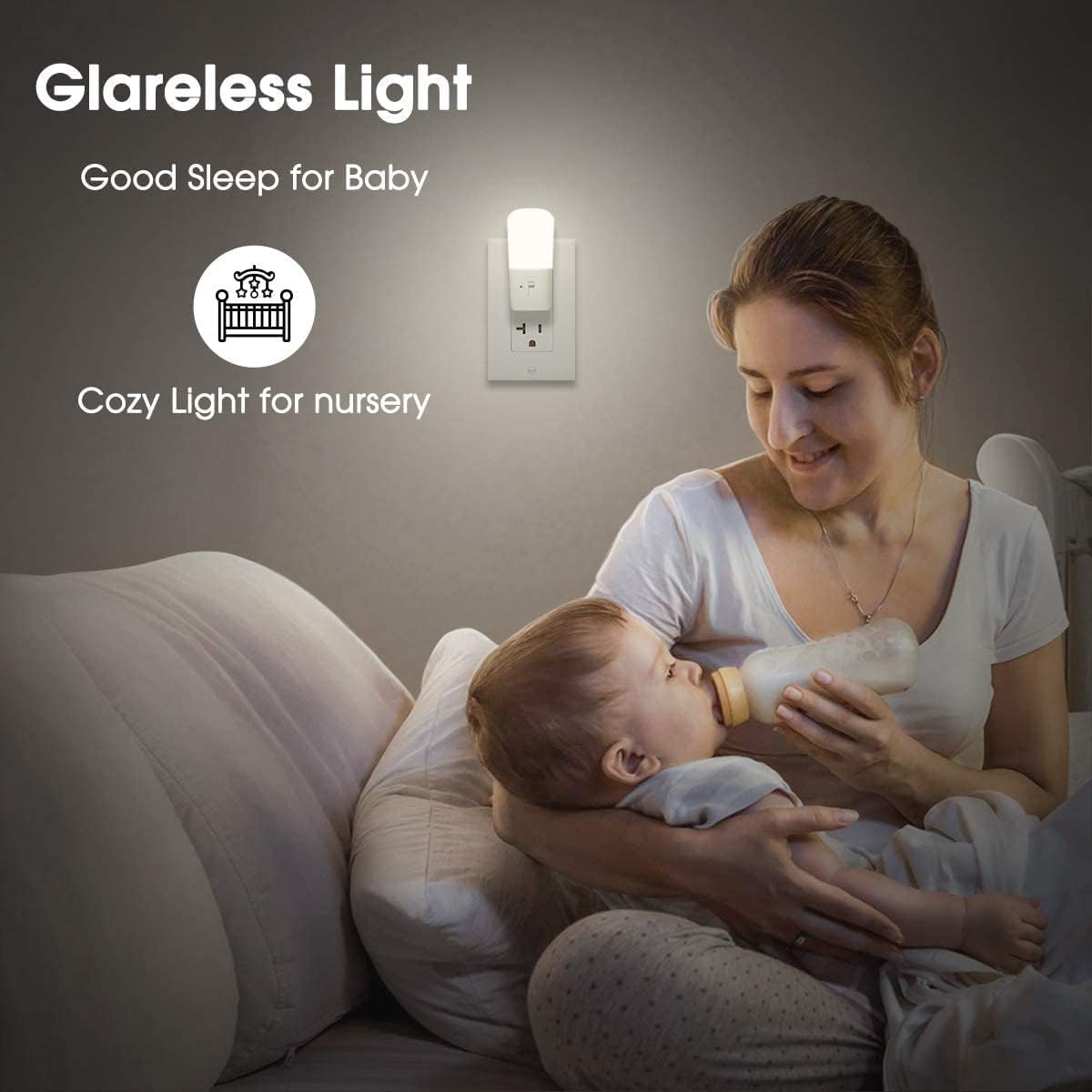 LOHAS-LED Plug in Night Light, Dimmable LED Night Lights Dusk to Dawn 2Pack