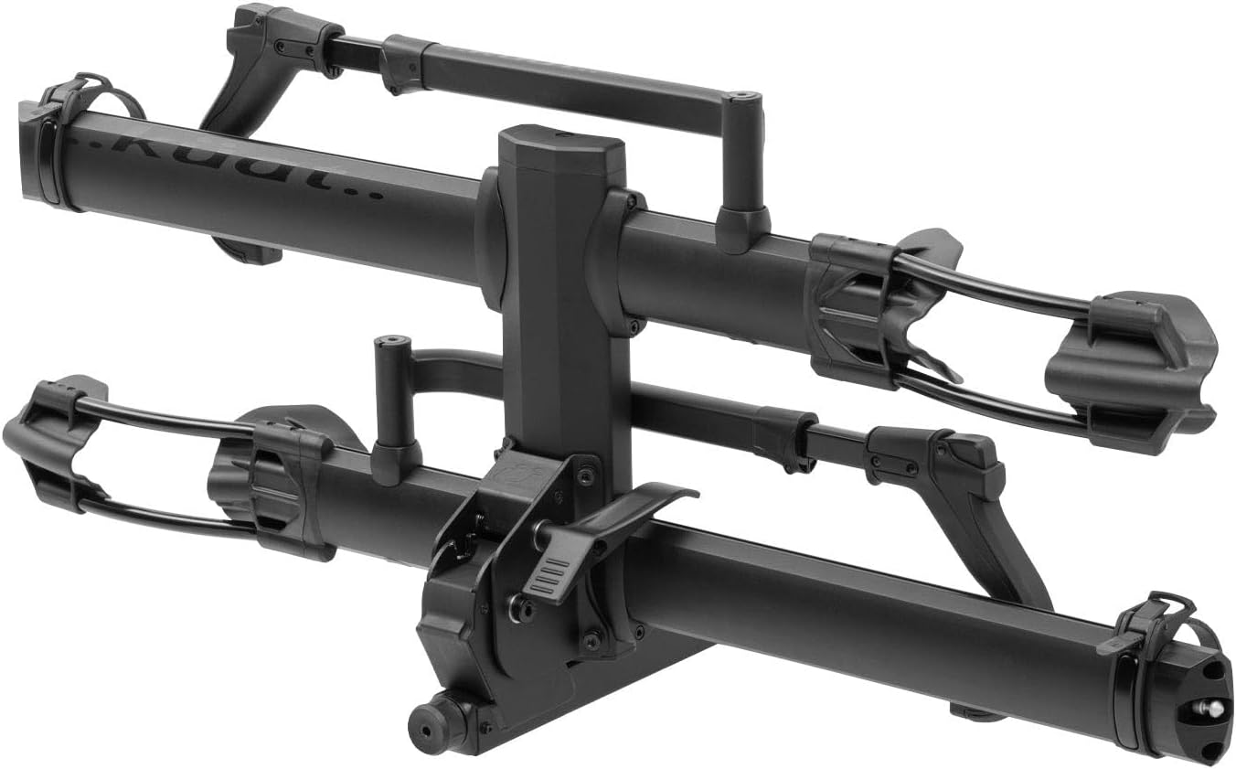Kuat NV Base 2.0 Hitch-Mounted 2-Bike Rack | Mountain, Road, Gravel Bike, or E-Bike Compatible, No-Tool Install, Pivot System, All-Metal Robust Construction