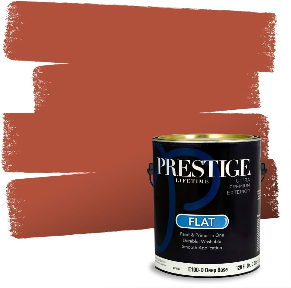 PRESTIGE Paints Exterior Paint and Primer In One, 1-Gallon, Semi-Gloss, Comparable Match of Sherwin Williams* Captivating Cream*