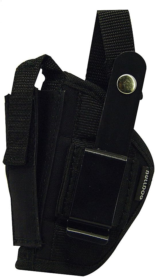 Bulldog Cases Nylon Hip Holster|Sizes for Revolver and Semi-Auto| Fits Glock, S&W, Ruger, Springfield, Taurus |