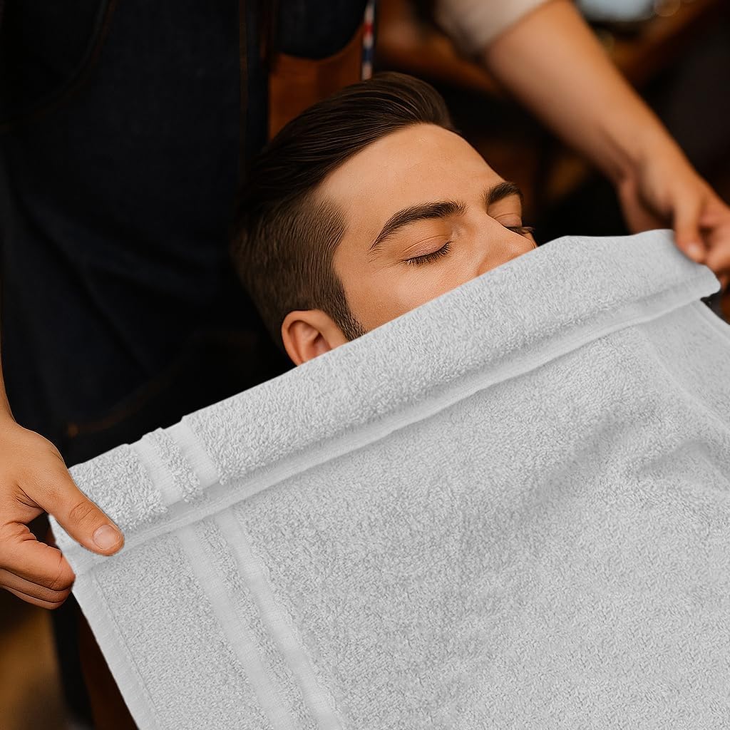 DAN RIVER 100% Cotton Salon Towels Set – 16x26 inches, Pack of 24, Highly Absorbent and Quick-Dry Towels for Hand, Salon, Spa, Beauty