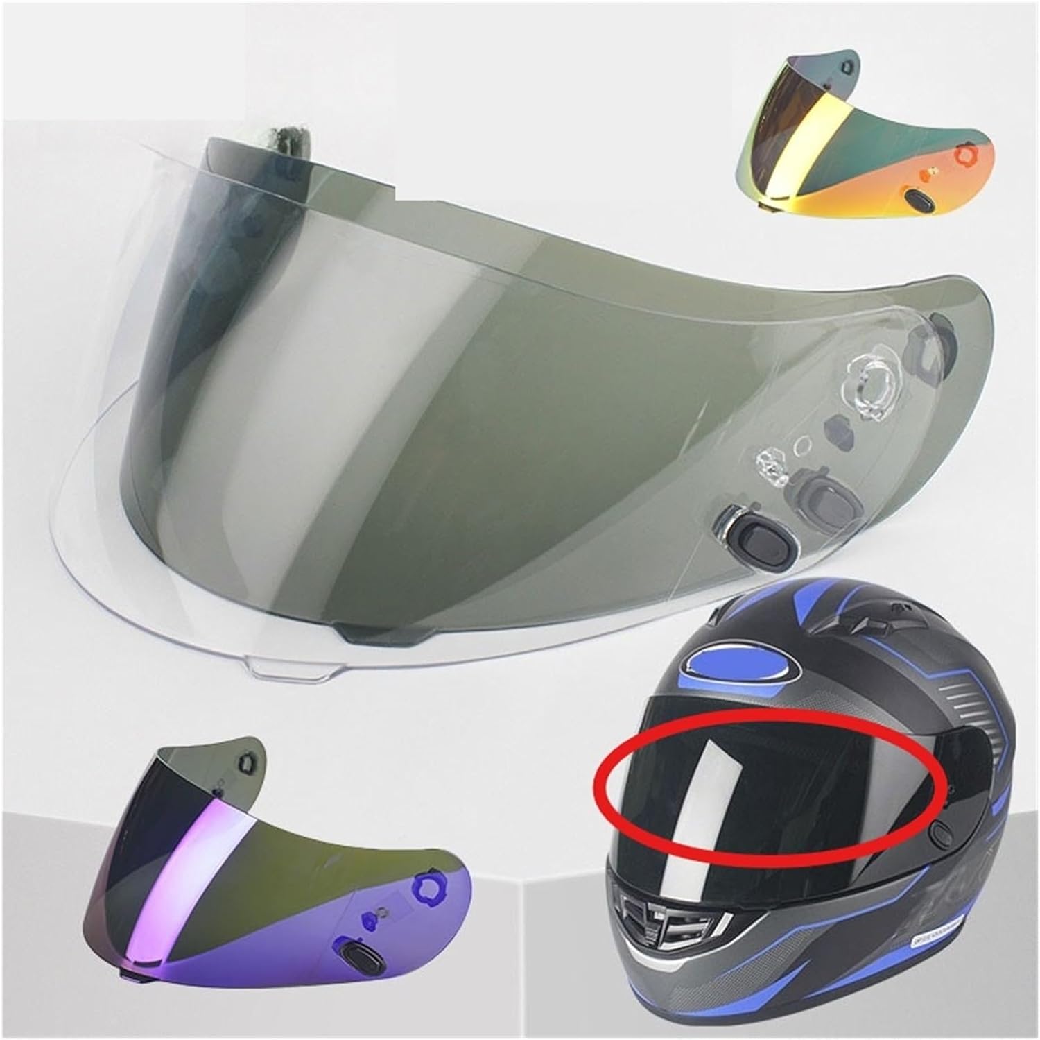 Motorcycle Helmet for HJC for CL-16 for CL-17 TR-1 for CS-R3 for CS-15 for CL-ST Face Shield Visor Windshield Sunshield