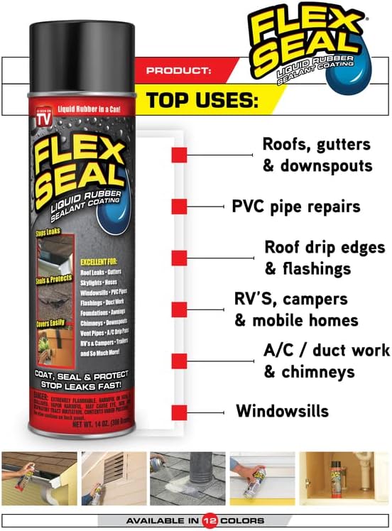 Flex Seal White Rubber Spray Sealant 2 oz.
