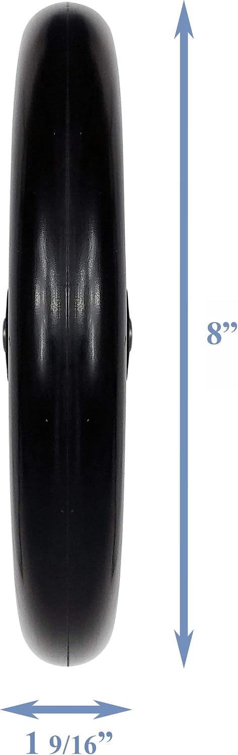 Caster Wheel, Hard Rubber Tire, 8" x 1"- 2 3/8" Hub Width, Fits Most Sunrise, Medline, Drive, Invacare, E&J, Guardian
