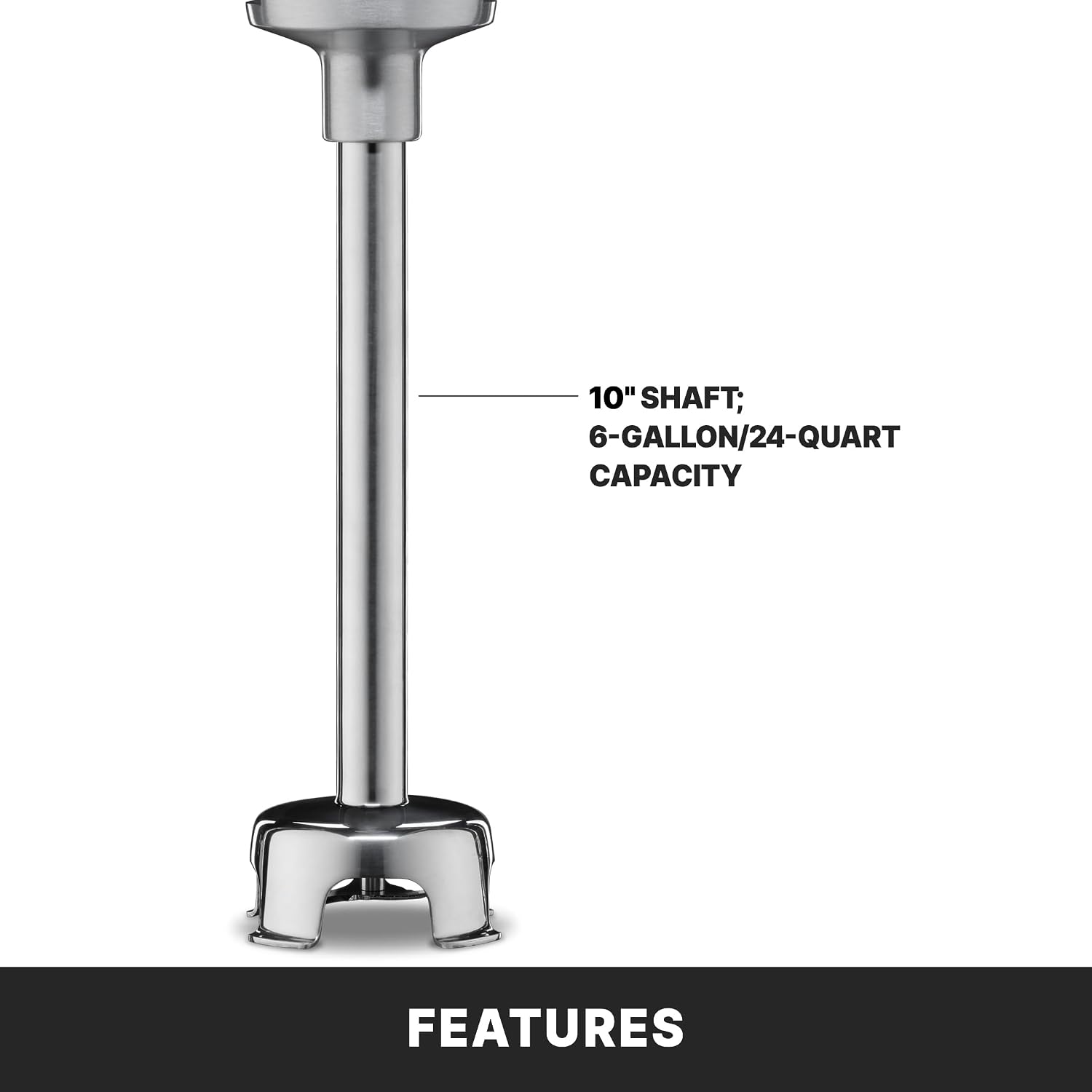 Waring (WSB40) 10" Medium-Duty Quik Stik Plus Immersion Blender,Black/Silver