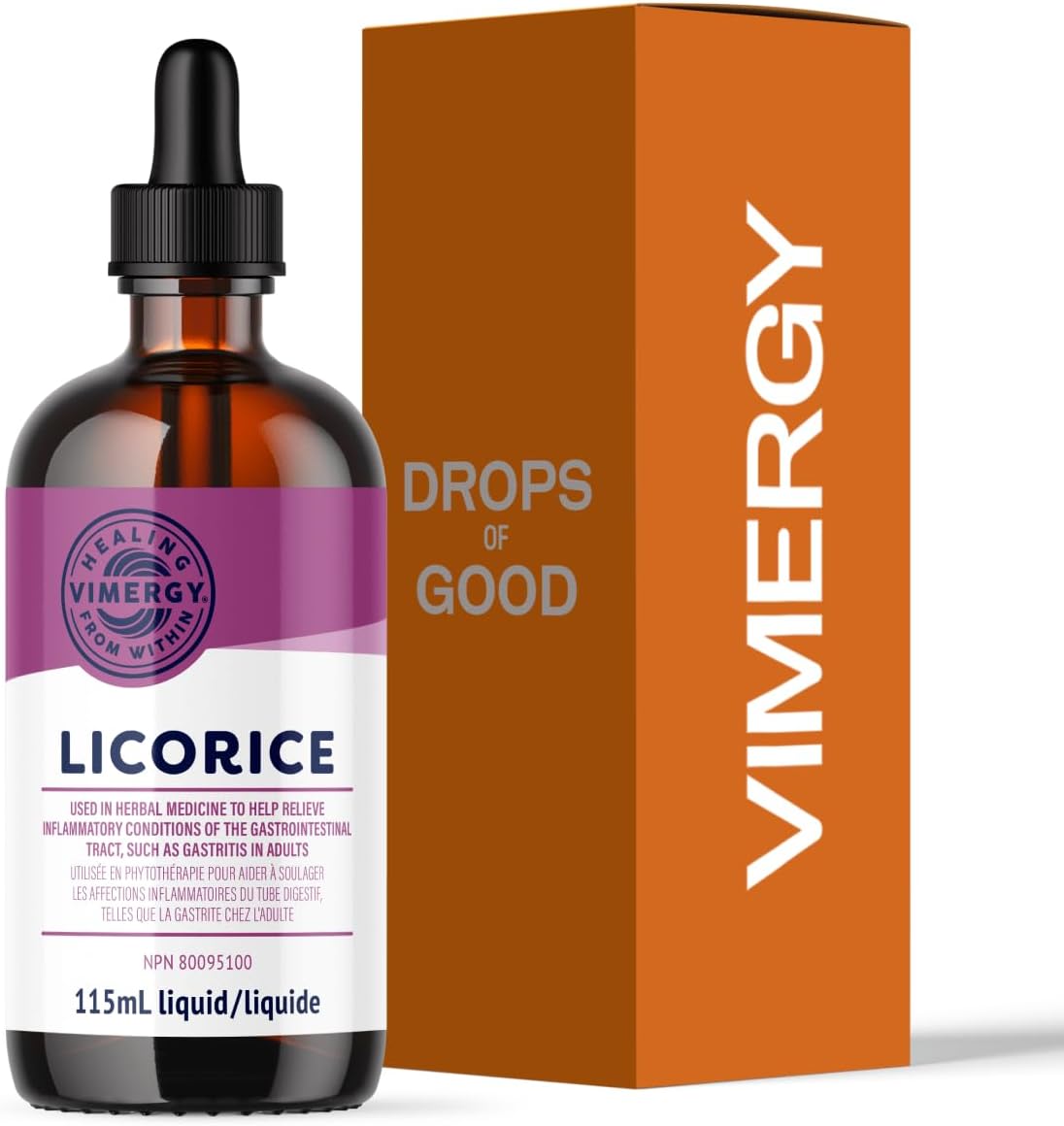 Vimergy Licorice 200mg Organic Liquid Root Extract, 115 mL, 57 Servings