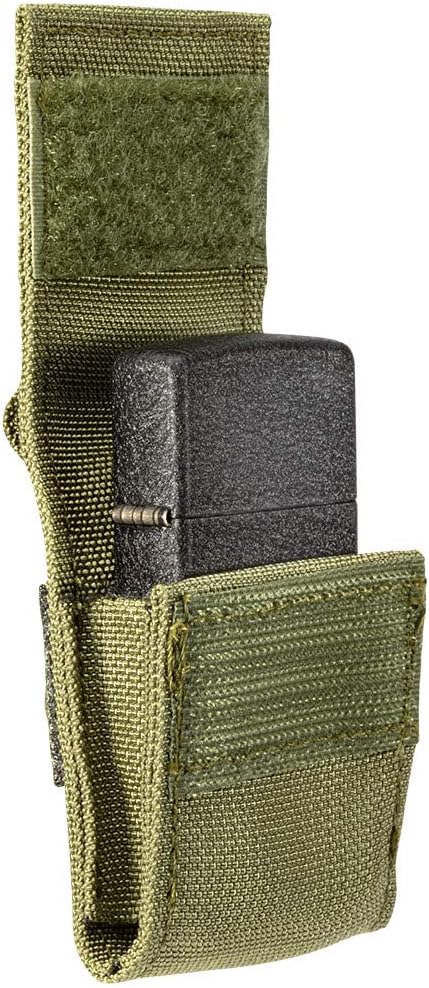 Zippo OD Green Tactical Pouch and Black Crackle Windproof Lighter Gift Set