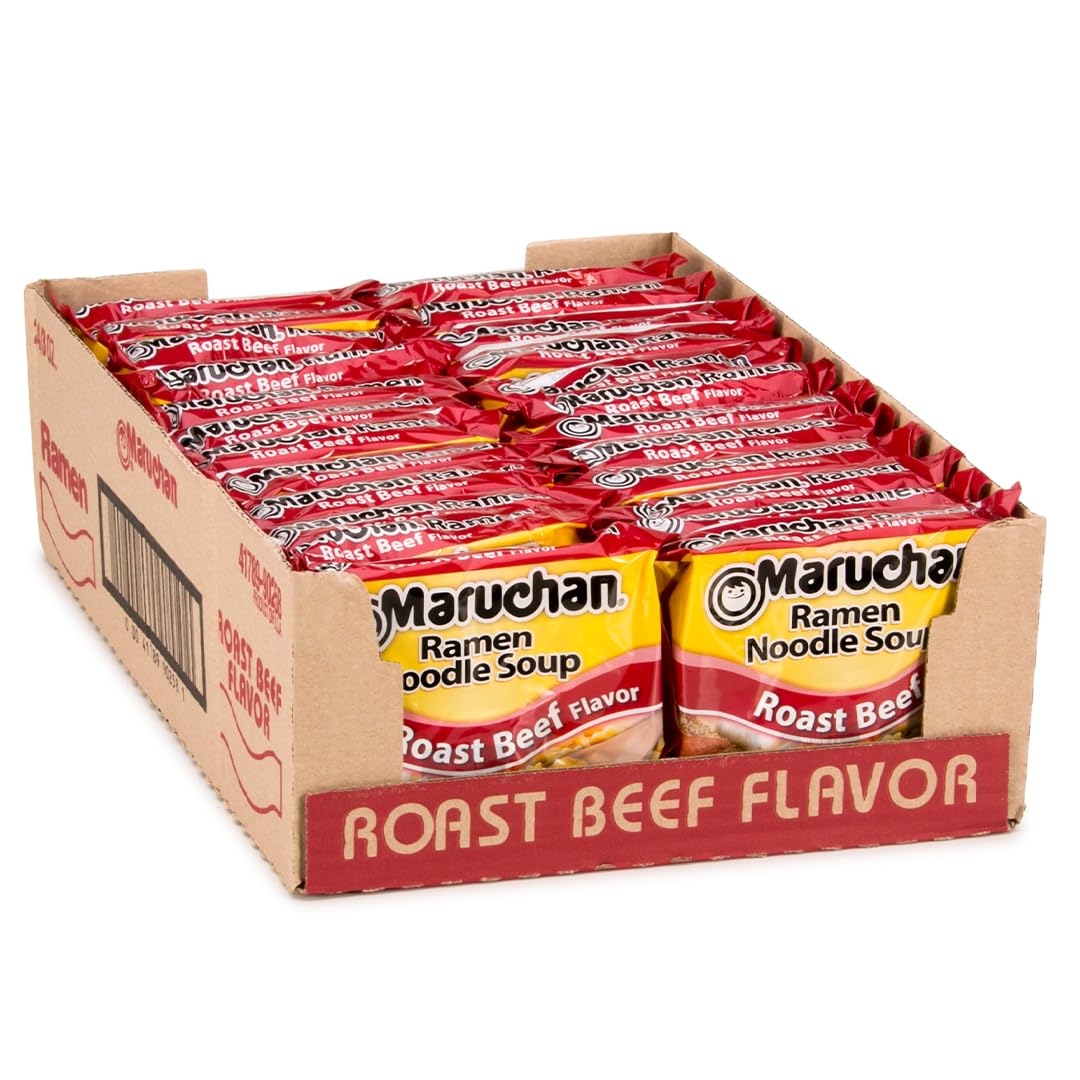 Maruchan Ramen Noodle Soup, Pork Flavor – Japanese-Style Instant Noodles, Quick & Easy Meal for Kids, Students & Busy Families – 3 Oz. (24 Pack)