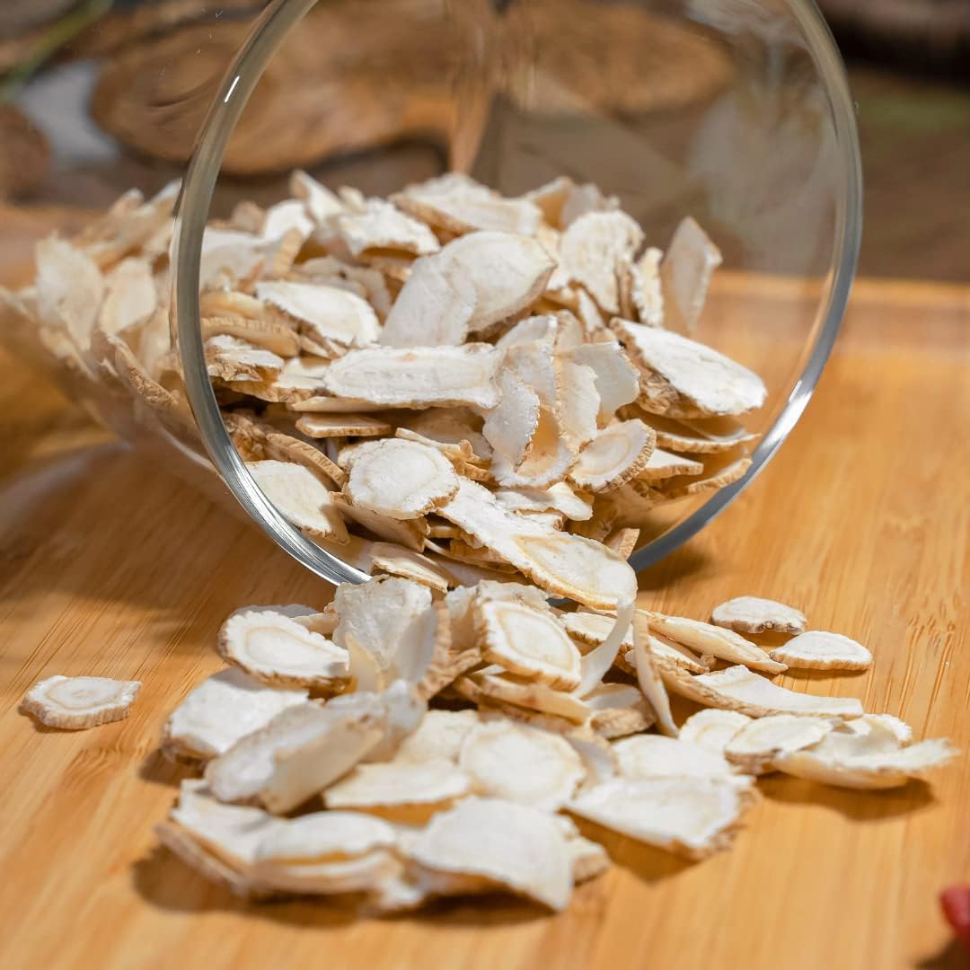 Baumann Wisconsin Ginseng - Medium Slices 4 oz - 100% Natural Panax Ginseng Herb, Pure Dried American Ginseng for Enhanced Focus & Energy
