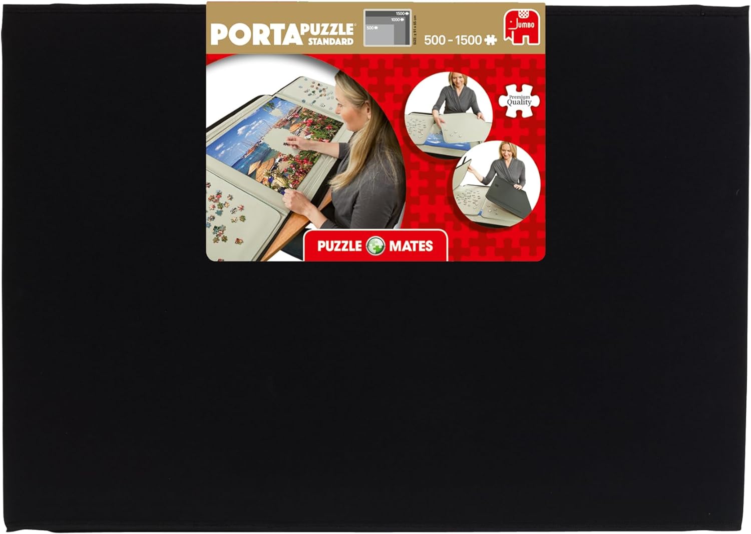 Jumbo, Puzzle Mates, Portapuzzle - Standard 1,500 Piece Jigsaw Storage Board Case, Jigsaw Puzzle Accessories, Puzzle Storage