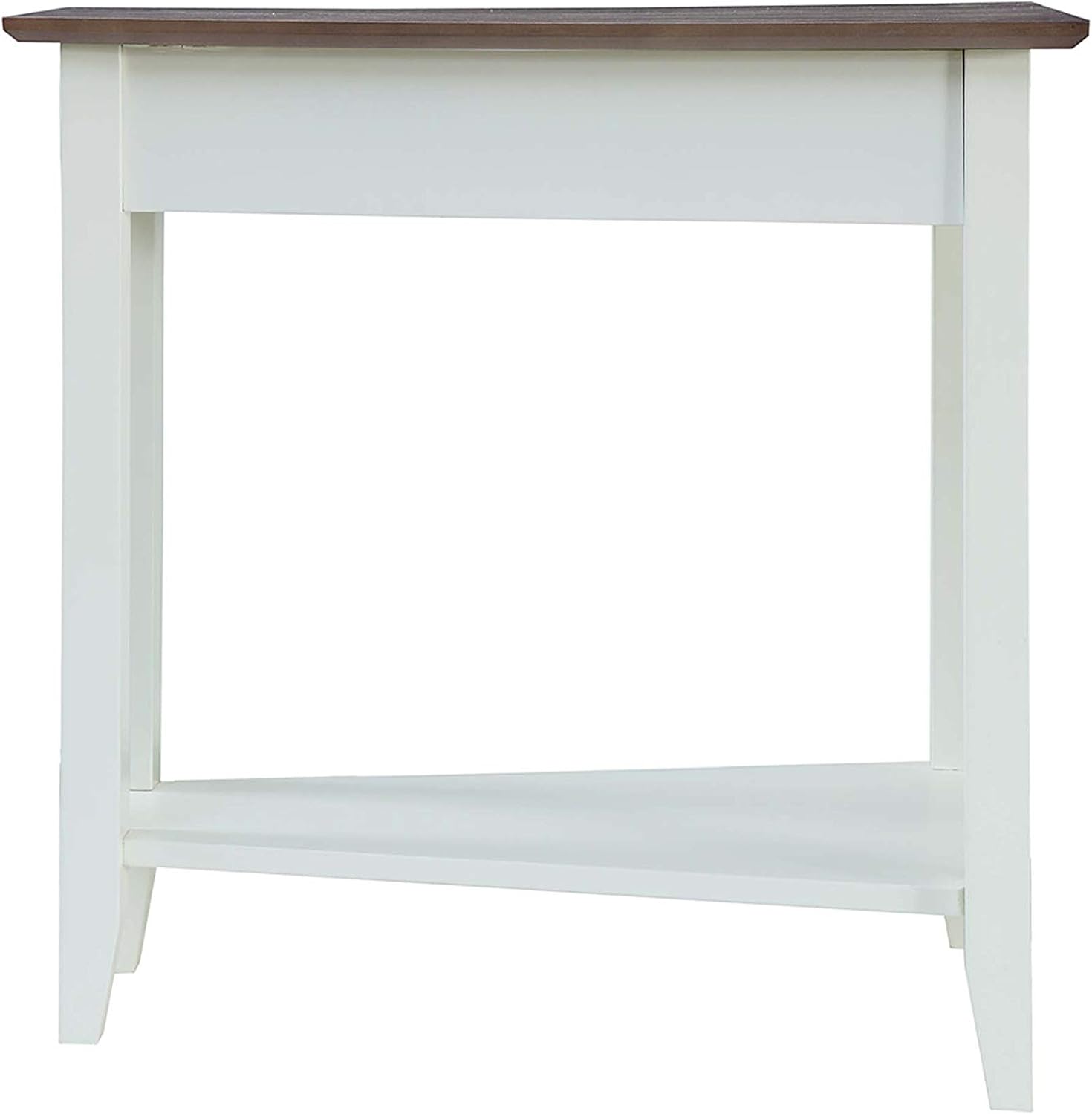 Convenience Concepts American Heritage Wedge End Table 24" - Classic Living Room Table with Storage Shelf, Side Table for Family Room, Bedside Table, Espresso