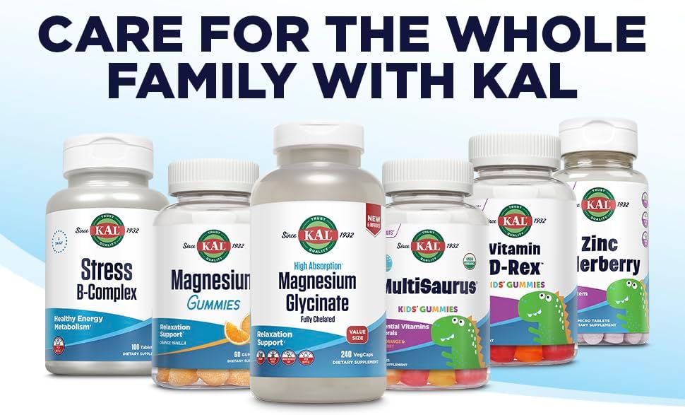 KAL Bone Meal Tablets, Calcium Supplement w/Magnesium, Vitamin D3 and K, Bone Health, Muscle and Nerve Function Support, Rapid Disintegration