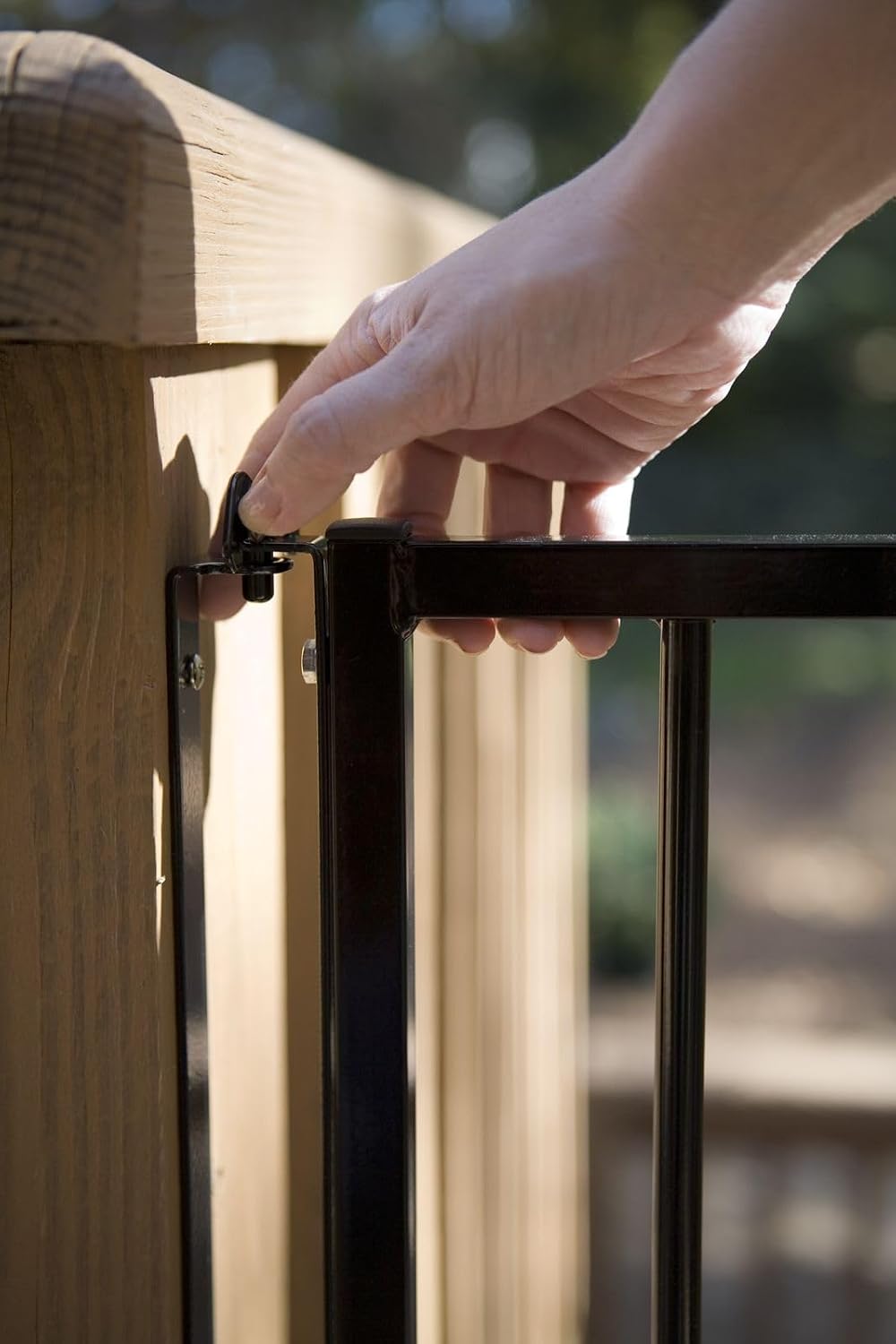Cardinal Gates SS30OD Stairway Special Outdoor Baby & Pet Gate, Brown | SS30OD Stairway Special fits 27-42.5 in; weather-resistant outdoor baby/pet gate for stairs, decks, patios and porches.