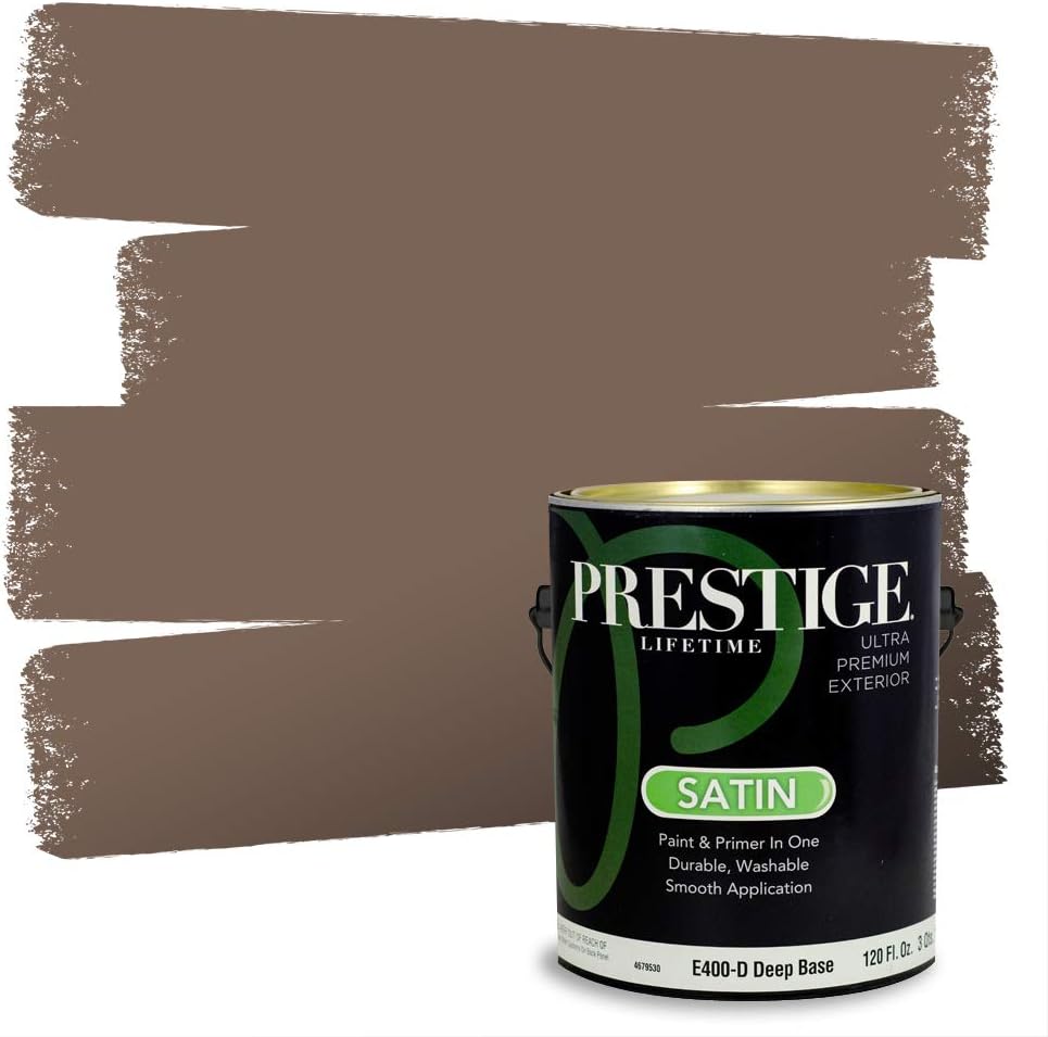 PRESTIGE Paints Exterior Paint and Primer In One, 1-Gallon, Flat, Comparable Match of Sherwin Williams* Sable*