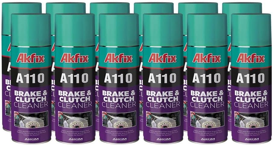 Akfix A110 Brake Parts Cleaner - Non-Chlorinated Strong Dust and Rust Remover, Brake Cleaner Spray Can, Super Clean Metal Degreaser