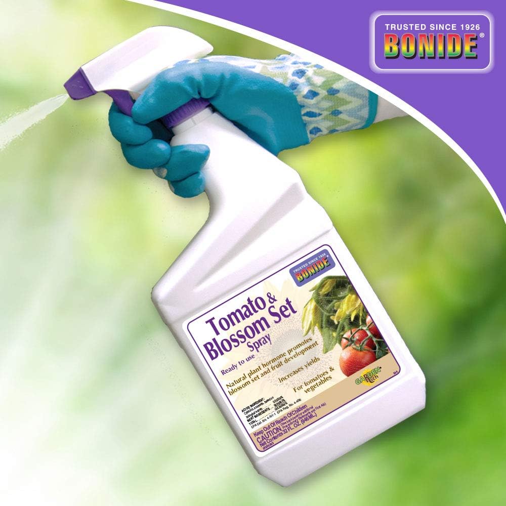Bonide Tomato & Blossom Spray Set, 32 oz Ready-to-Use | Increases Harvest of Fruits & Vegetables in Home Garden