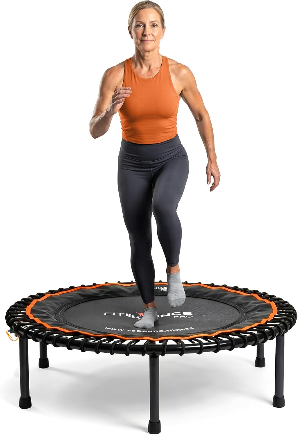 MXL FIT Bounce PRO Bungee Rebounder - Premium Indoor Mini Trampoline for Adults, Silent Low-Impact Bounce