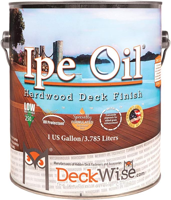 Ipe Oil Hardwood Deck Semi-Transparent 250 VOC Natural Finish (Pack of 2, 1-Gallon Each)