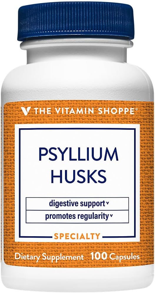 The Vitamin Shoppe Psyllium Husks Plantago Ovata Fiber Supplement (300 Capsules)
