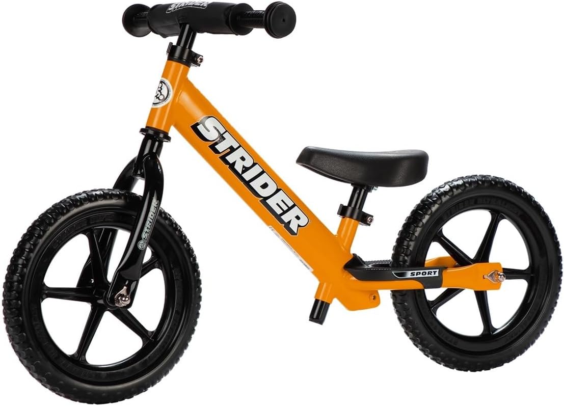 Strider 12 Sport Bike, Pink - No Pedal Balance Bicycle for Kids 1 to 4 Years - Includes Safety Pad, Padded Seat, Mini Grips, Flat-Free Tires -Easy Assembly, Tool-Free Adjustments | No-Pedal Balance Bike for Toddlers, Safety Pad, Adjustable Seat and Handl…