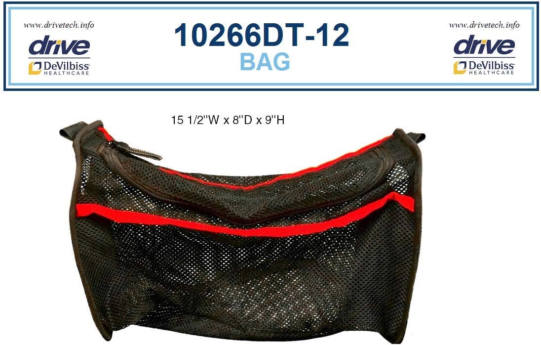 Replacement Tote Bag for Drive Drive Nitro Duet Rollator and Transport Chair Combination Unit Item # RTL10266DT - 1 Each - Part # 10266DT-12