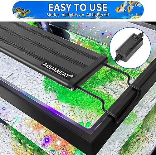 AQUANEAT LED Aquarium Light Full Spectrum 12 Inch Fish Tank Light Fresh Water