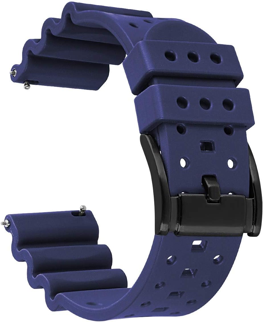 HUAFIY Silicone Watch Band 20mm22mm24mm FKM Rubber Watch Band for Men Women