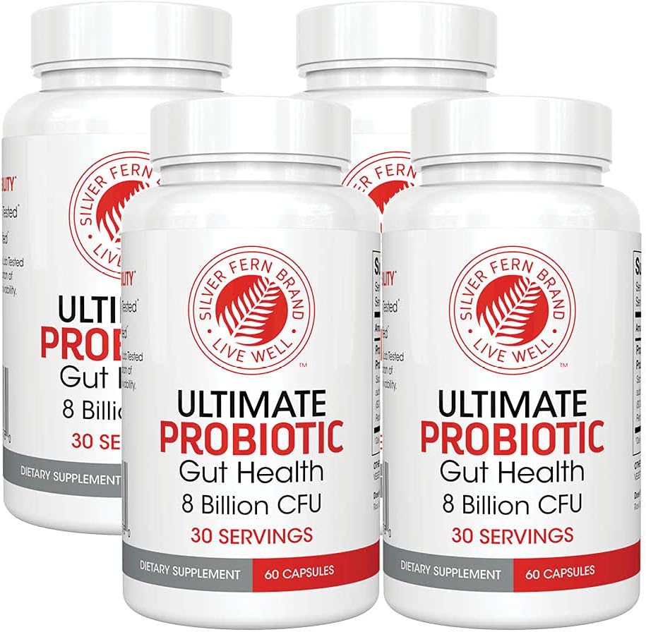Silver Fern Brand Ultimate Probiotic - Probiotics for Women & Men | 8 Billion CFU Spore-Forming Gut Health Supplement - DNA Verified, Vegan, Shelf-Stable, High Survivability - 60 Capsules