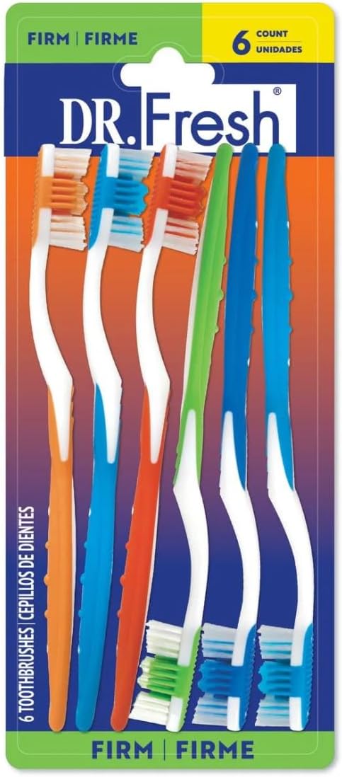 Dr. Fresh 6 Pack Firm Toothbrushes
