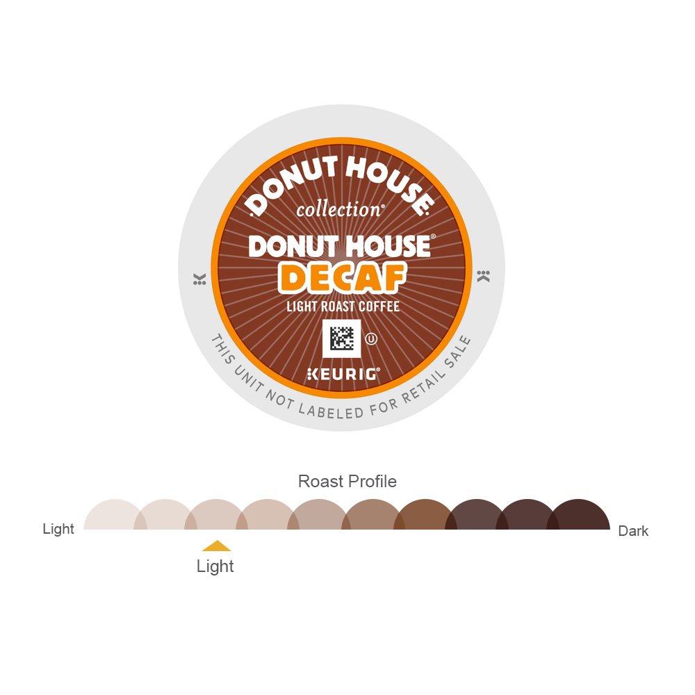 Donut House Collection Chocolate Glazed Donut, Single-Serve Keurig K-Cup Pods, Flavored Light Roast Coffee, 24 Count