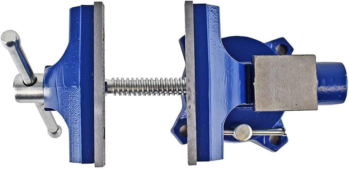 Yost Vises LV-4 Homeowner's Vise | 4.5 Inch Jaw Width with a 3 Inch Jaw Opening Home Vise | Secure Grip with Swivel Base | Blue